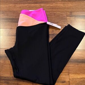 Victoria's Secret Black and Pink Leggings